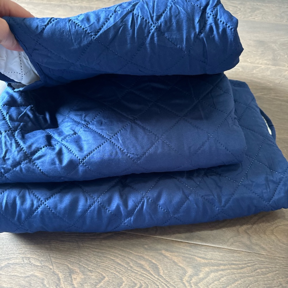 Navy Blue sofa  Cover format of 3 pics New with bag - Picture 3 of 12